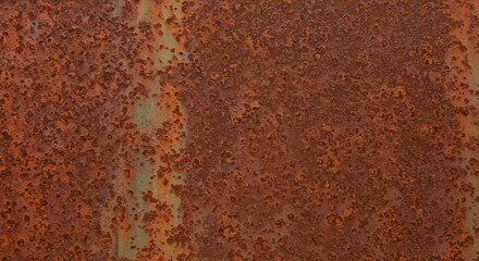 Rusty Metal Texture Showing Corrosion and Decay on Weathered Surface