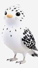 Fototapeta premium Stunning 3d illustration of a spotted seal with a white background highlighting the beauty and characteristics of seals
