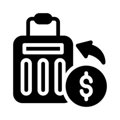 baggage claim glyph icon