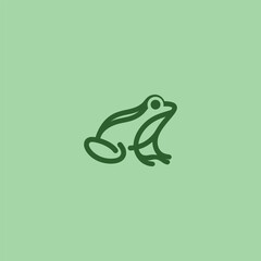 Minimalist Frog Line Art Logo – A simple frog in line art representing transformation.
