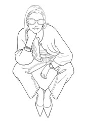 サングラスの女性