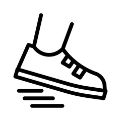running shoe line icon