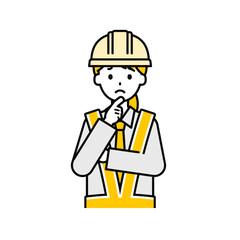 上半身のポーズ_シンプルな交通誘導員の女性13