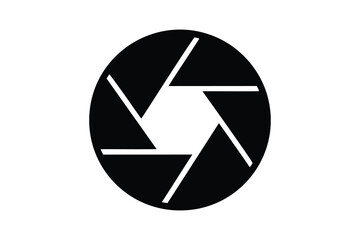 Camera shutter aperture silhouette