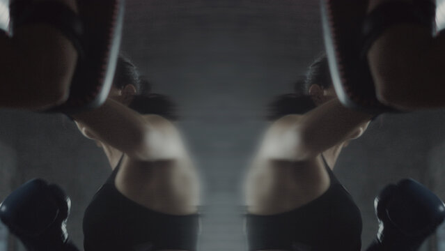 Mirror Reflected Transition With Media Replacements