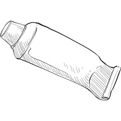 plastic waste handdrawn illustration