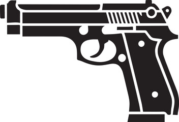 gun silhouette vector, gun logo vector, gun vector illustration, illustration gun isolated on white