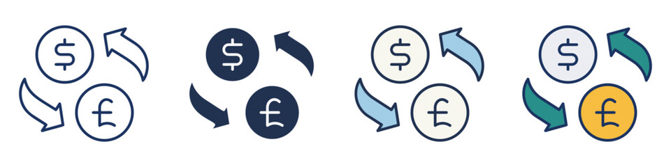 Currency Icons Collection – Multiple Vector Styles Included