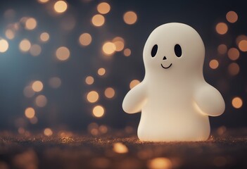 ghost cute outline halloween night cartoon skittish spirit illustration design mystery costume vector funny character treat monster trick fear horror dead death holiday white face fun devil symbol