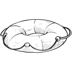 lifebuoy handdrawn illustration