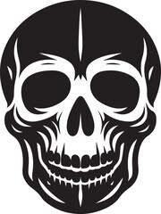 Fototapeta premium black human skull vector illustration, human skull silhouette vector, human skull logo vector, vector illustration