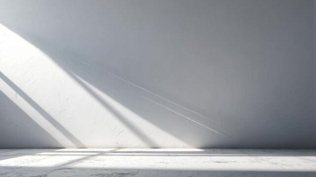 Empty interior wall background with shadow, showcasing studio backdrop ideas for product displays.