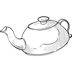 teapot handdrawn illustration