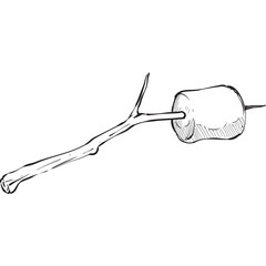 marshmallow handdrawn illustration