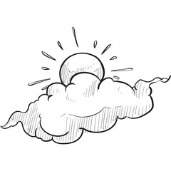 cloudy handdrawn illustration