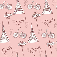  paris pattern background pink.