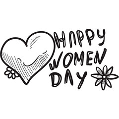 women's day handdrawn illustration