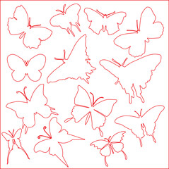  This butterfly illustration features a delicate and detailed representation of a butterfly in mid-flight