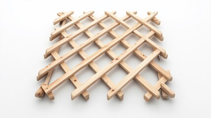 Wooden Lattice Framework for Crafting and Garden Projects