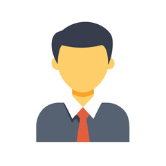 Male Avatar Wearing Tie Icon Design