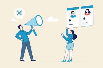 Redundant job, layoff staff or reduce head count, fired employee or worker, losing job from economic recession, dismiss or picking redundant staff concept, businessman HR choose redundancy employee.