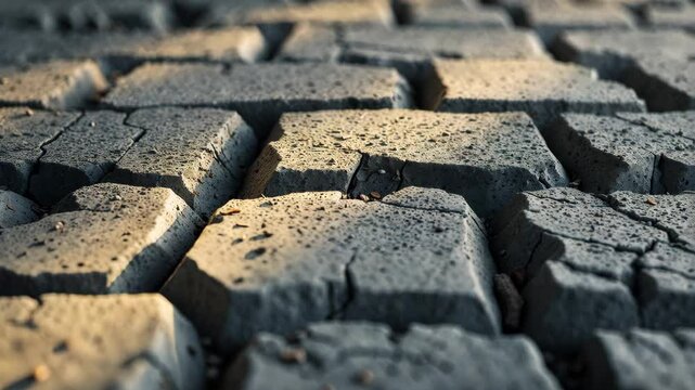 Tunnel created by termites in the concrete block.