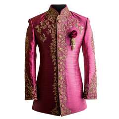 Traditional Indian sherwani isolated on transparent background