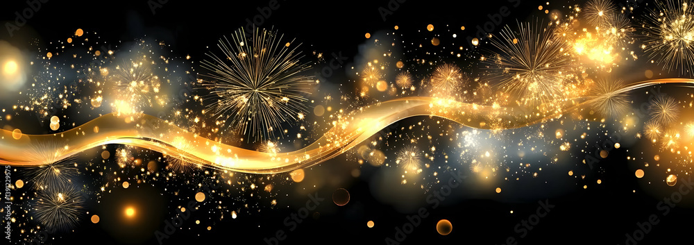 Wall mural a stunning display of sparkling lights and shimmering effects, perfect for creative projects and fes