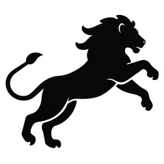 Powerful lion head vector, wild predator art