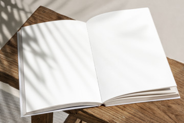 Magazine page png transparent mockup