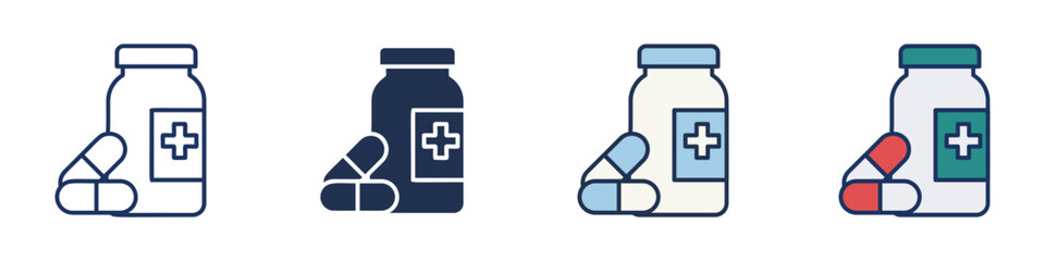 Obraz premium Medicine Icons Collection – Multiple Vector Styles Included