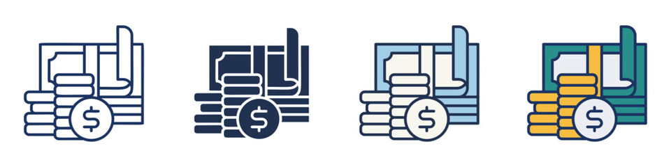 Money Icons Collection – Multiple Vector Styles Included