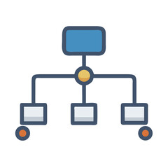 Network Connection Structure Icon Design