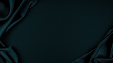 Fototapeta premium Smooth Dark Satin Fabric Draped Elegantly on a Black Background Creating a Luxurious Atmosphere 