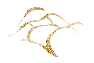 Sexy body png sticker, gold drawing illustration, transparent background