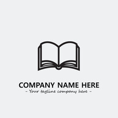 Book illustration black and white for logo company vector image
