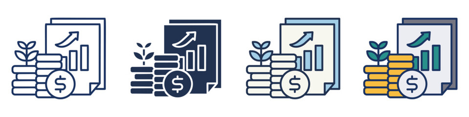 Profit Icons Collection – Multiple Vector Styles Included