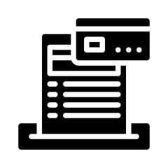 card invoice glyph icon