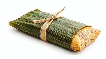 Celebrating Cinco de Mayo with traditional wrapped tamales on a white background