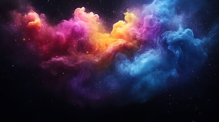 Obraz premium Colorful nebula in space.