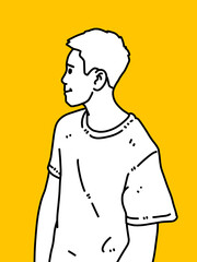 man cartoon design, person male person people human social media and portrait theme illustration