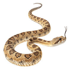 Obraz premium Sidewinder Snake Realistically Moving Sideways Across the Sand