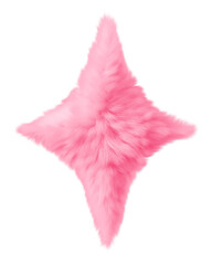 Pink blink png fluffy 3D shape, transparent background