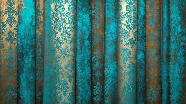 Damask pattern texture on patina backdrop