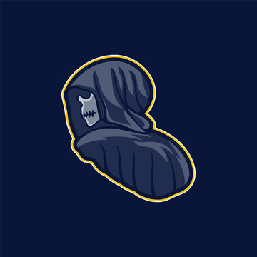 Grim Reaper mascot illustration for team logo, t-shirt design, etc.