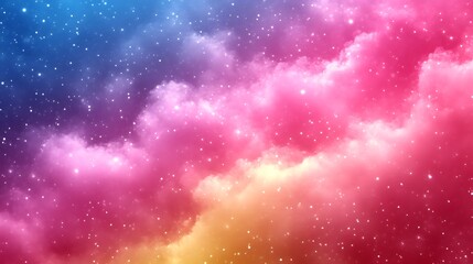Colorful nebula clouds and stars.