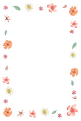 Spring flower frame png background, aesthetic design