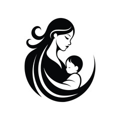 mother and baby black color only