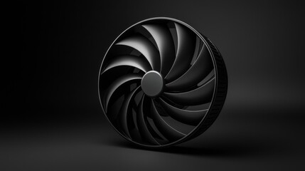 Obraz premium High-quality image of a turbine fan showcasing sleek design and engineering excellence.