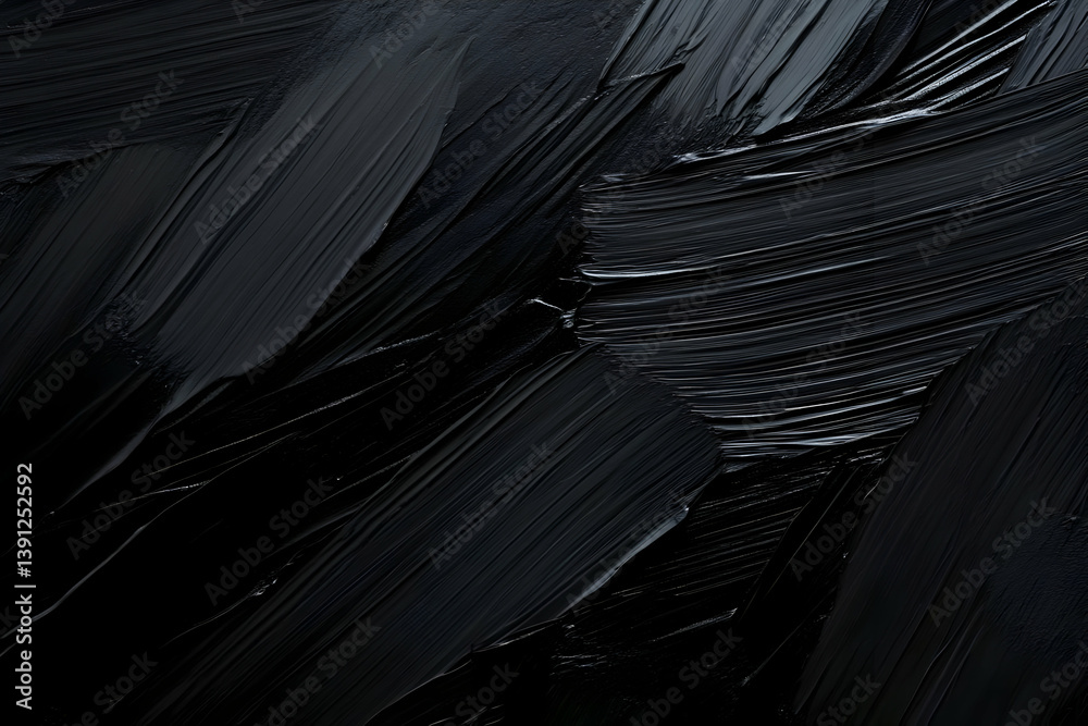 Poster a close-up view of dark brush strokes creating a textured and abstract background for artistic proje